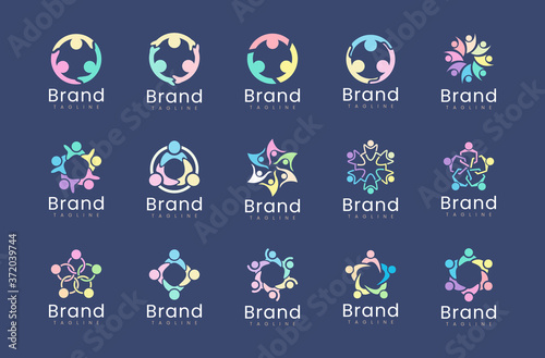 Collection of charity logo design templates