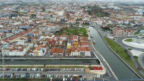 Aveiro. The Venice of Portugal. Aerial Drone Footage