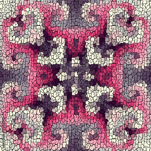 Seamless background pattern. Crackling grunge vintage surface. Vector image.