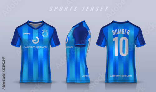 t-shirt sport design template, Soccer jersey mockup for football club. uniform front and back view.