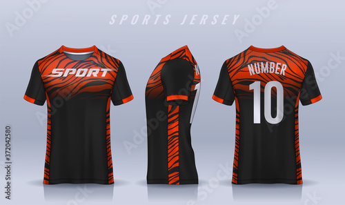 t-shirt sport design template, Soccer jersey mockup for football club. uniform front and back view.