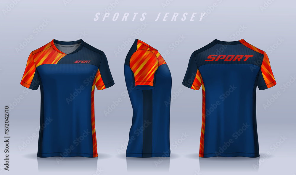 t-shirt sport design template, Soccer jersey mockup for football club ...