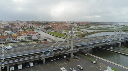 Aveiro. The Venice of Portugal. Aerial Drone Footage