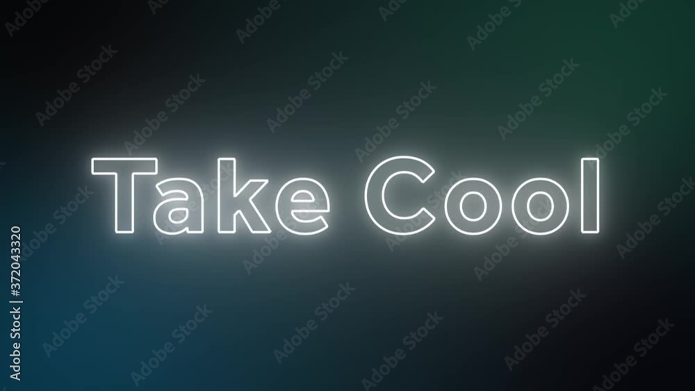 Take Cool Neon Text sign, neon glow color moving seamless art background, Technological writing abstract motion screen 4k Take Cool Neon Text sign, neon glow color moving seamless art background, Technological writing abstract motion screen 4k