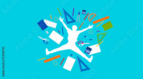 studente, materiale scolastico, scuola, studiare