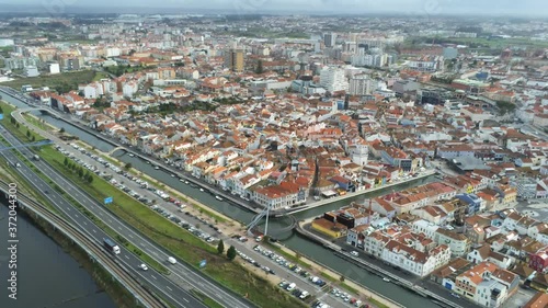 Aveiro. The Venice of Portugal. Aerial Drone Footage
