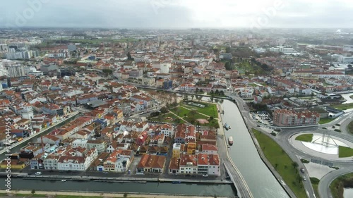 Aveiro. The Venice of Portugal. Aerial Drone Footage