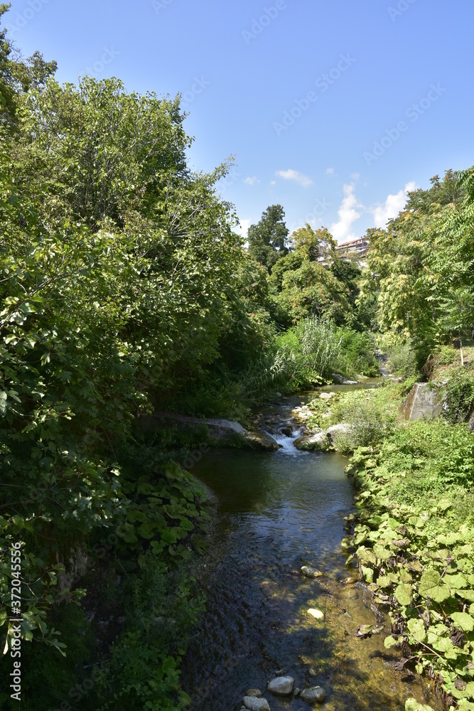 Panoramic view of Laino Borgo, a rural village in the mountains of the Calabria region. Panoramic view of Laino Borgo, a rural village in the mountains of the Calabria region.