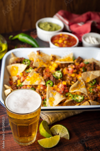 nachos with beer, party food