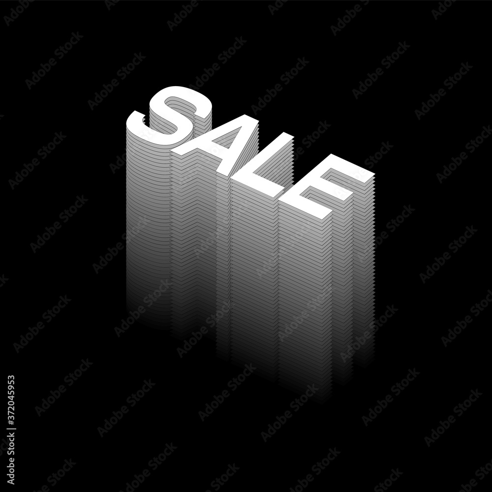 Sale Kinetic Typography Poster. Social Media Vector Illustration On Black  Background vector de Stock | Adobe Stock