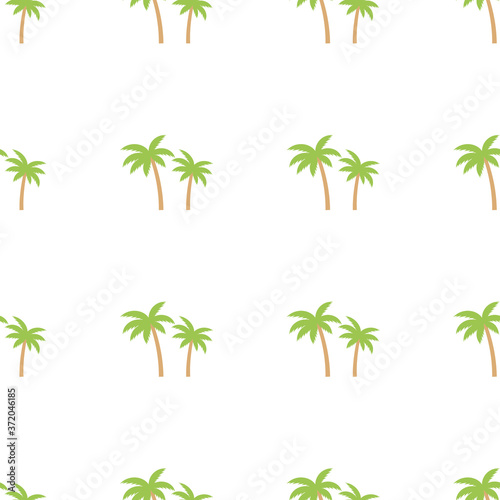 Seamless palm tree green pattern texture. Palm tree print vector illustration background.