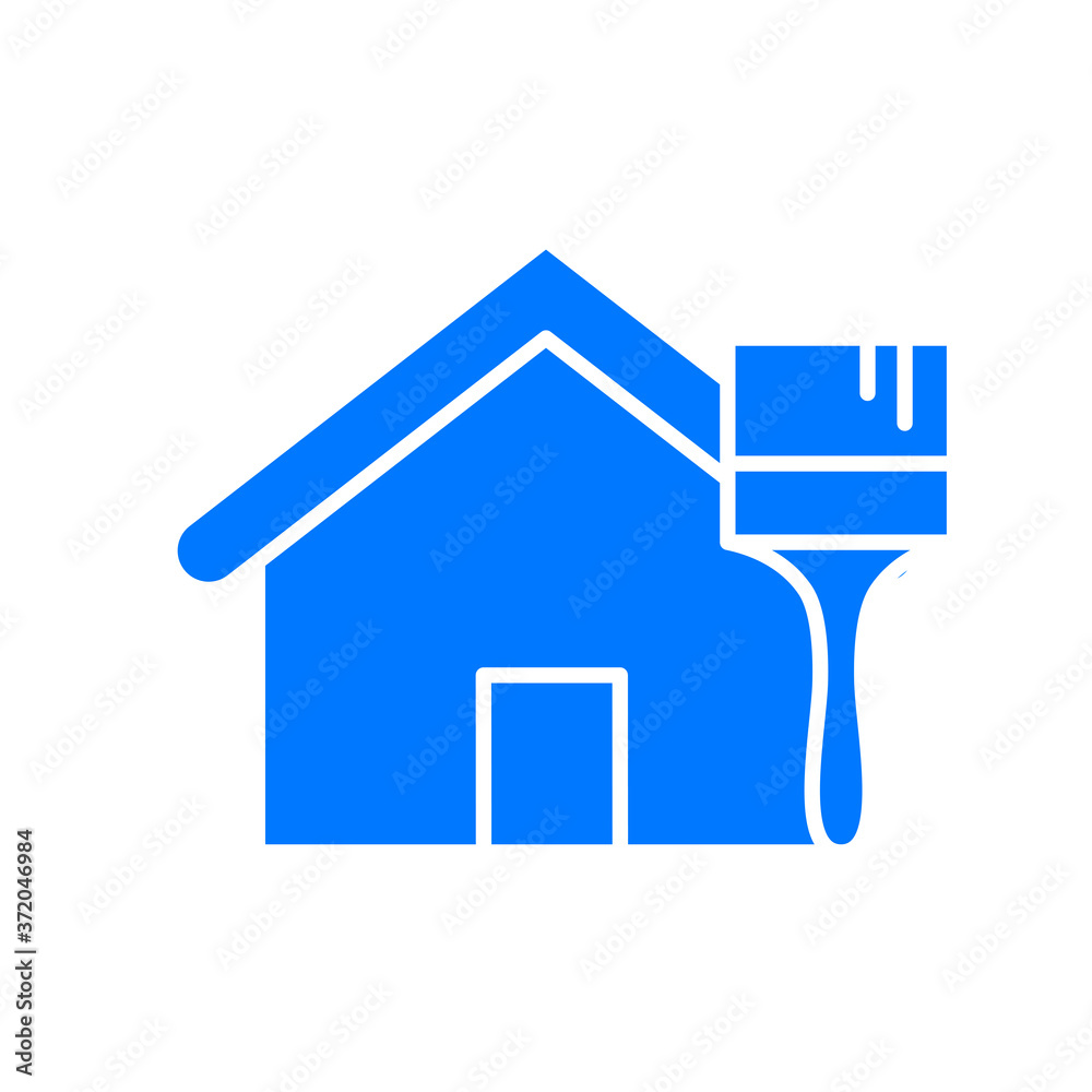 House renovation icon. Painting services icon. House renovation icon. Painting services icon.