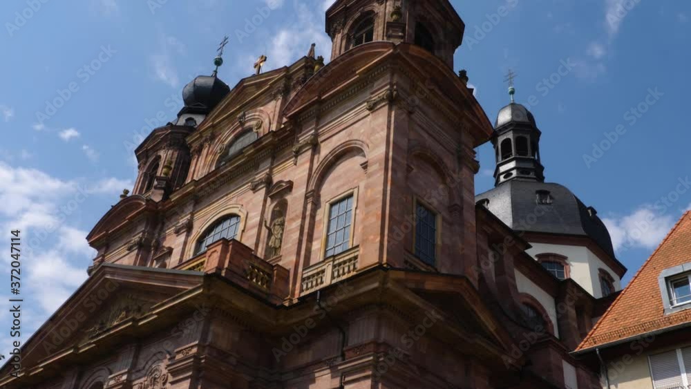 View of the Mannheim Jesuit Church. in Germany View of the Mannheim Jesuit Church. in Germany