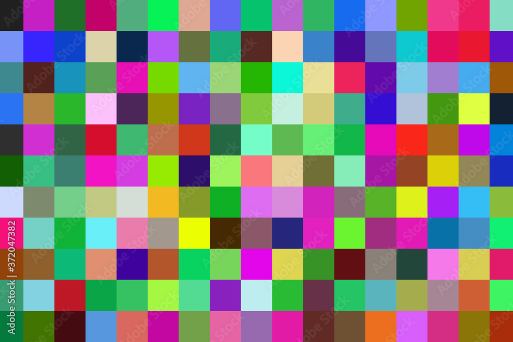 Multi-colored rectangular pixel background. The texture consisting of multi-colored squares.