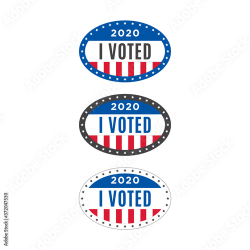 Free Download I Voted Sticker. 2020 Elections Sticker. Vector Illustration Background.  - GFXLoad