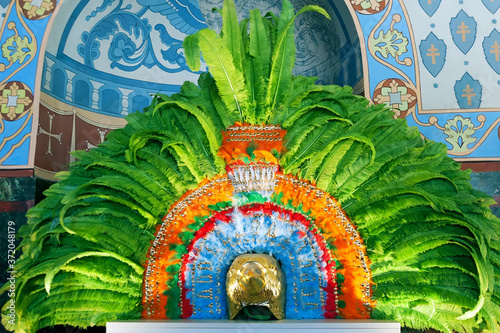 Replica of headgear of Maya rulers
