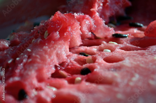 Photo of juicy watermelon pulp
