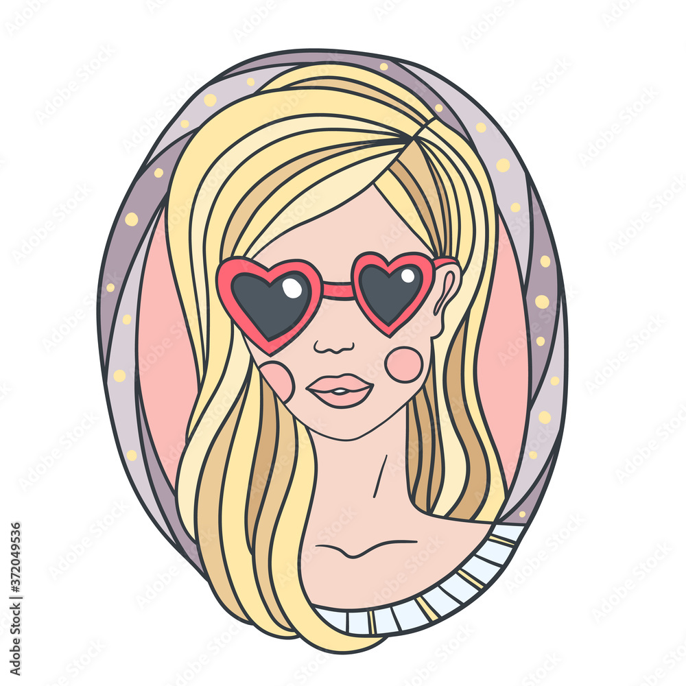 Beautiful woman face with nude make-up hand drawn vector illustration. Stylish original graphics portrait with beautiful young attractive girl model. Fashion, style, beauty. Graphic, sketch drawing. Beautiful woman face with nude make-up hand drawn vector illustration. Stylish original graphics portrait with beautiful young attractive girl model. Fashion, style, beauty. Graphic, sketch drawing.