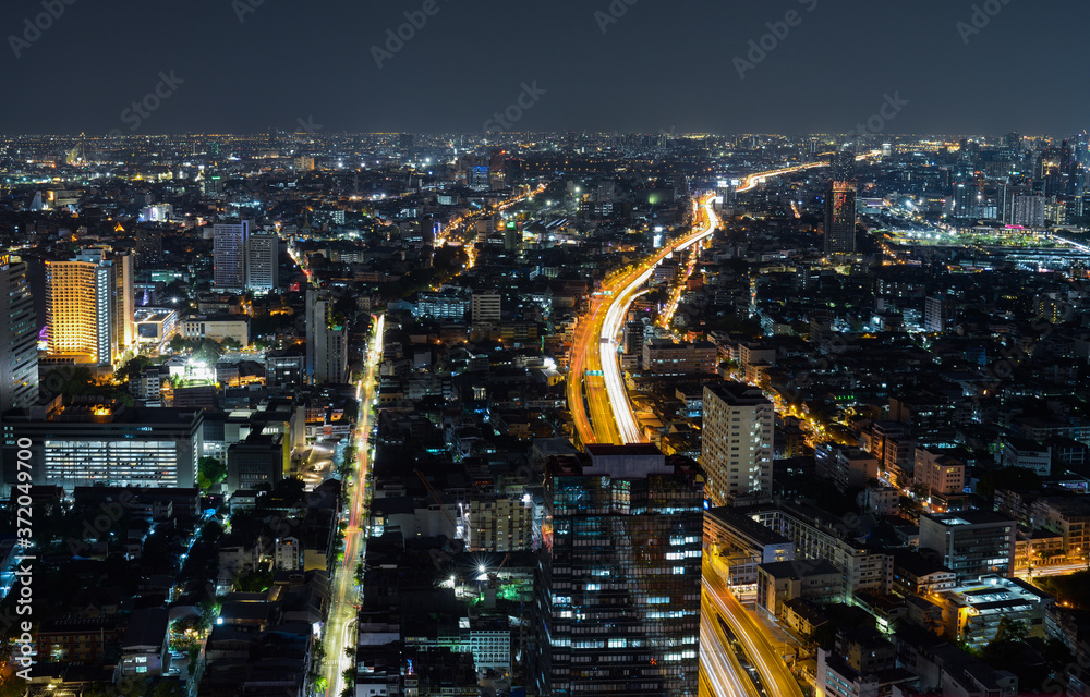 Naklejka premium night city