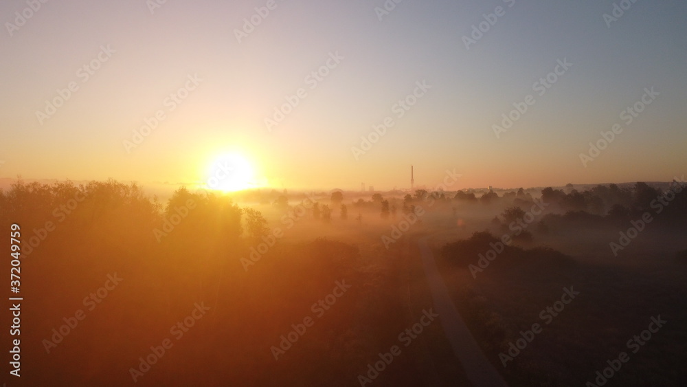 Foggy Morning Over Gudenaaen, Randers Denmark 2020 Foggy Morning Over Gudenaaen, Randers Denmark 2020