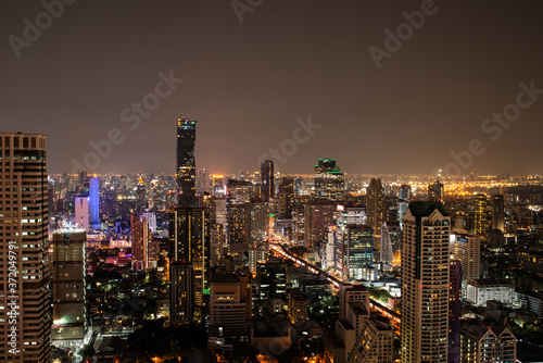 night city view from rooftop