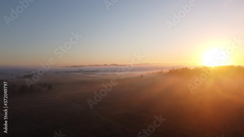 Foggy Morning Over Gudenaaen, Randers Denmark 2020