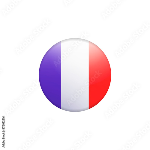 Free Download Vector - France Flag Glossy Button - GFXLoad