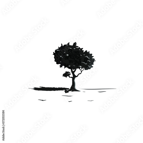 vector tree silhouette