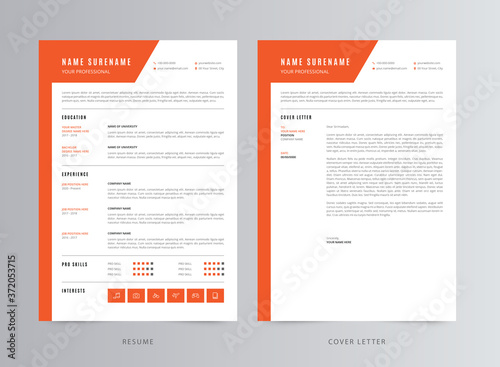 Professional Resume/CV And Cover Letter Template Design