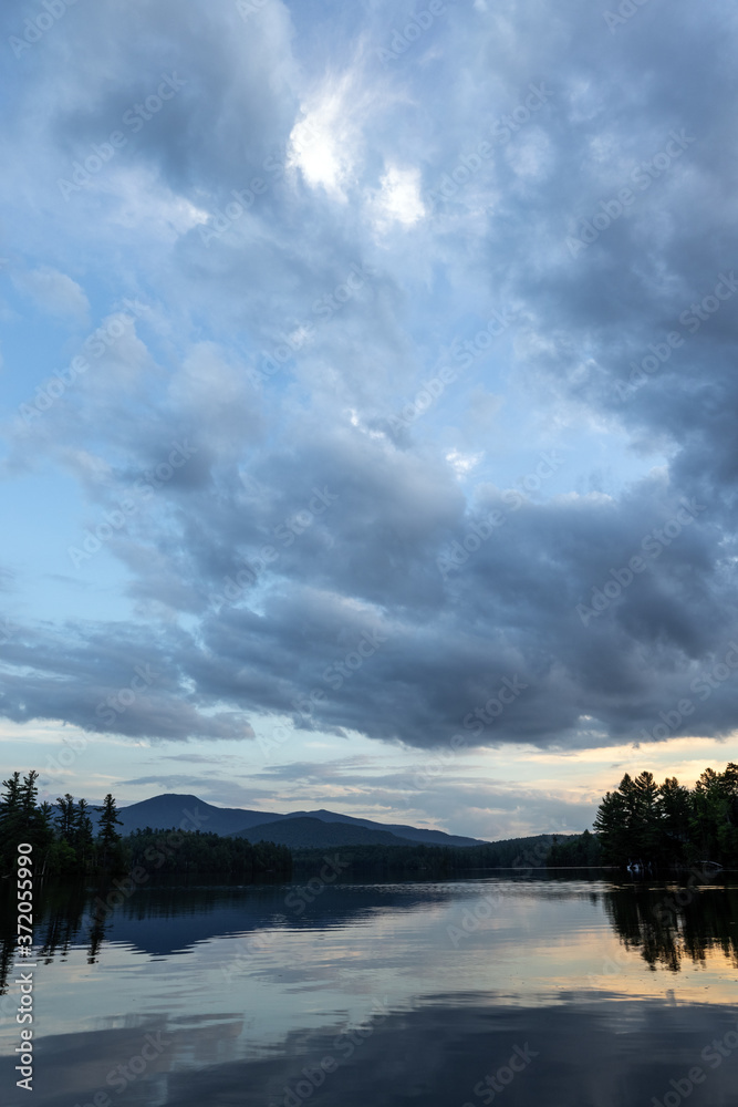 clouds over the lake