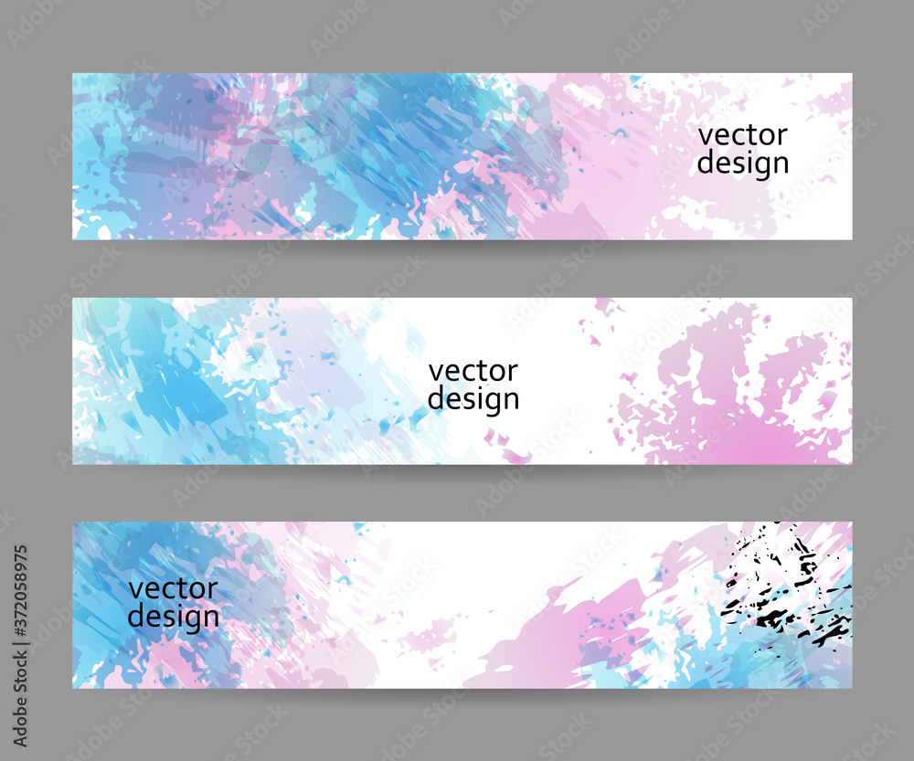 Set of banner templates, modern abstract design