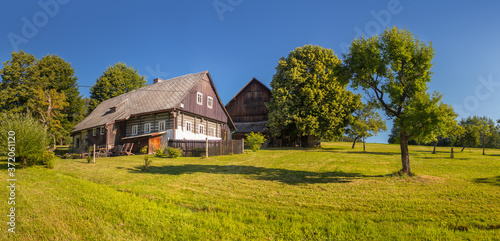 timbered cottage - czech traditional wooden timbered house