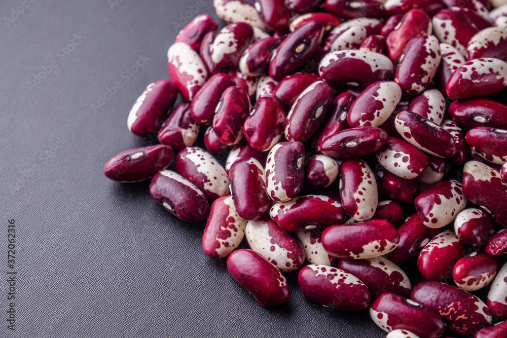 fresh organic natural beans on black background fresh organic natural beans on black background