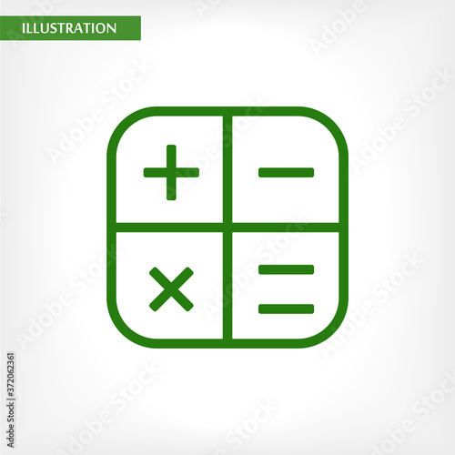 Calculator  vector icon , lorem ipsum Flat design