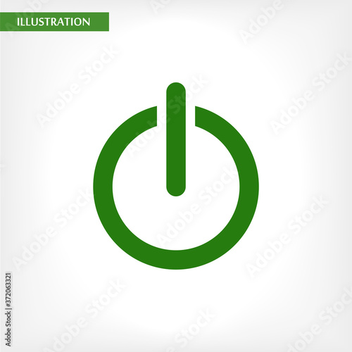 On off  vector icon  , lorem ipsum Flat design