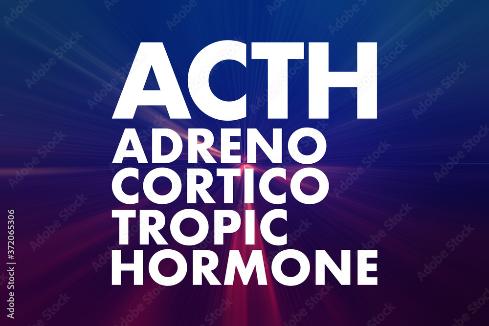 ACTH - Adrenocorticotropic hormone acronym, medical concept background