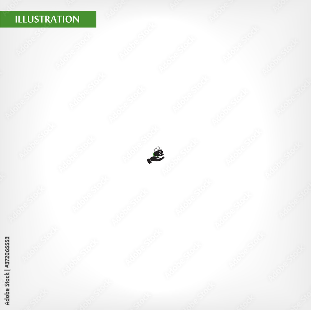 purse in hand icon , lorem ipsum Flat design purse in hand icon , lorem ipsum Flat design