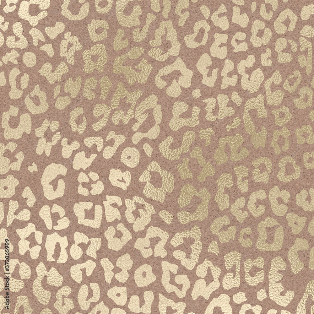 Metallic Champagne Gold Animal Print Pattern on Cork Texture Background,  Digital Paper, Leopard Stock Illustration | Adobe Stock
