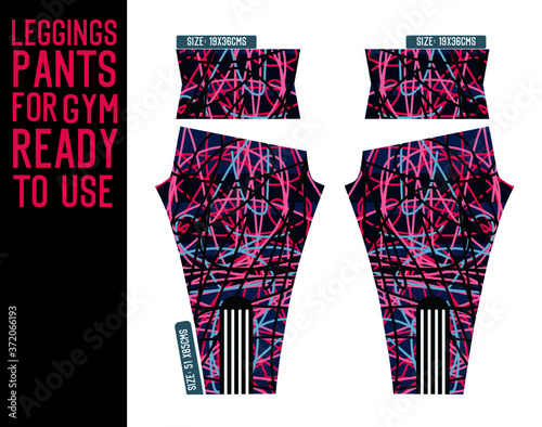 fitness leggings pants vector with mold and ready to use 