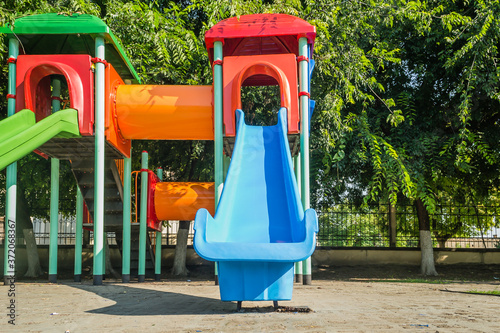 Children's playground in the town of Srbobran in Vojvodina  photo