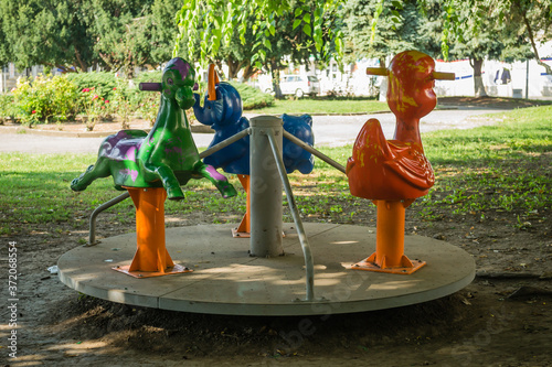 Children's playground in the town of Srbobran in Vojvodina  photo