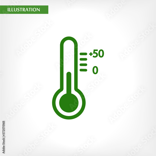 Thermometer  vector icon , lorem ipsum Flat design