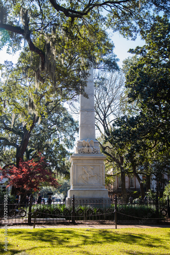 Obraz premium statue in Savannah Georgia of