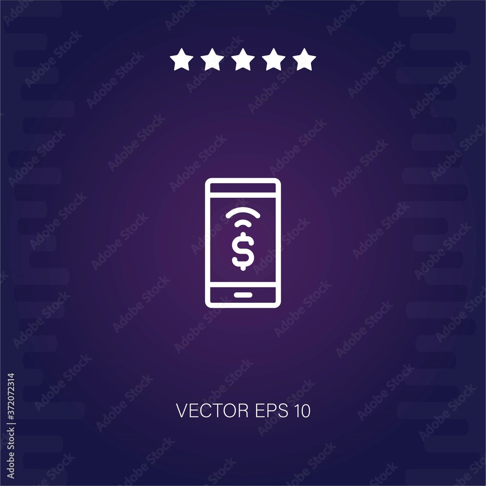 mobile money vector icon modern illustration mobile money vector icon modern illustration