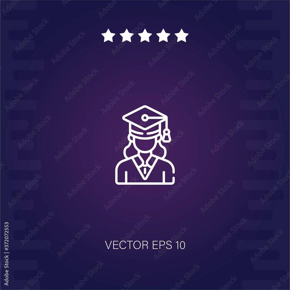 student vector icon modern illustration student vector icon modern illustration