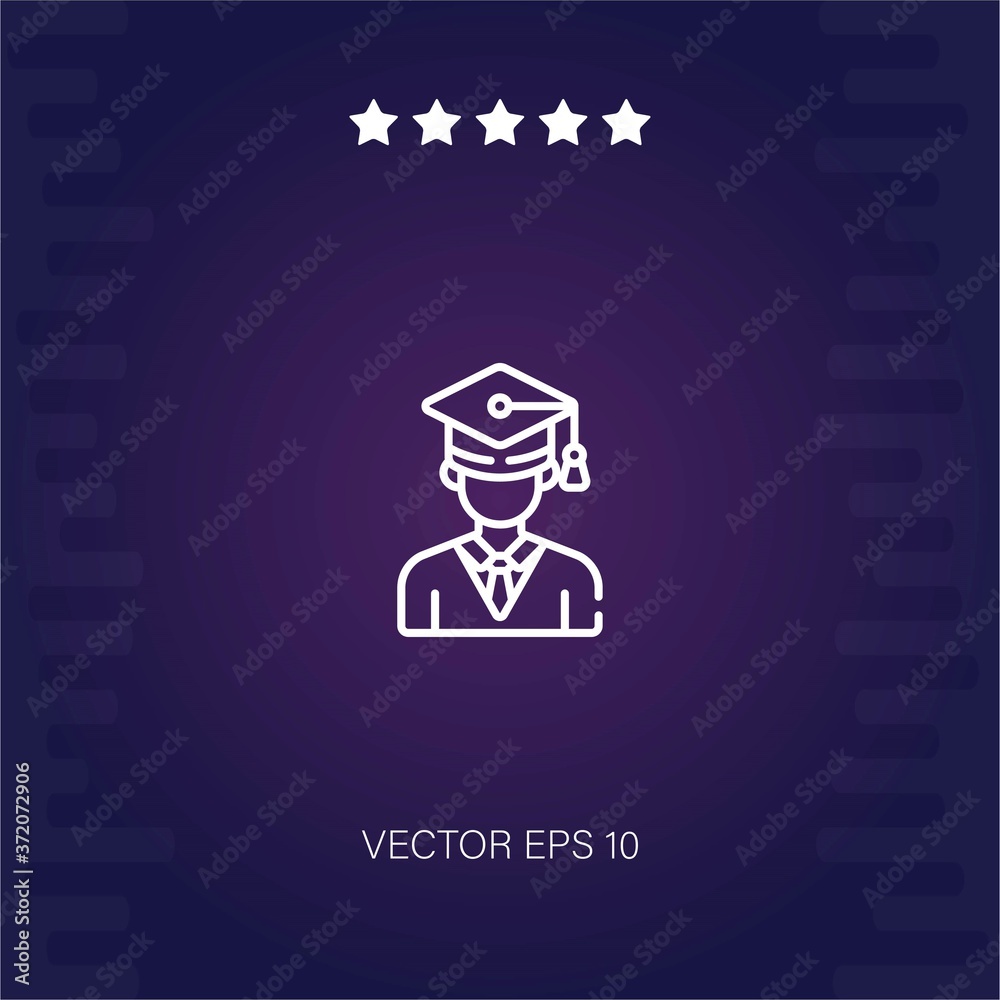 graduate vector icon modern illustration graduate vector icon modern illustration