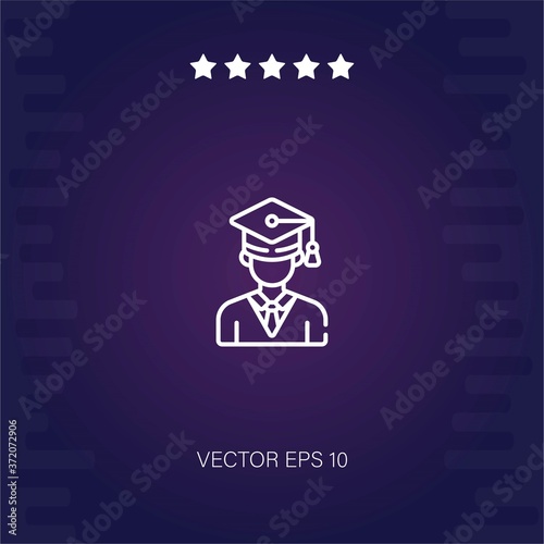 graduate vector icon modern illustration