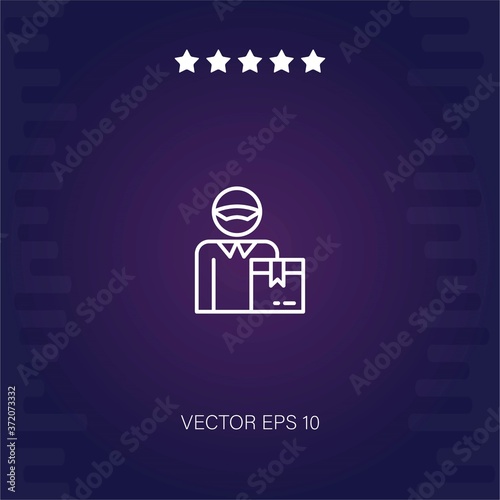 delivery man vector icon modern illustration