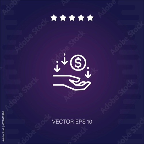 Reciever vector icon modern illustration