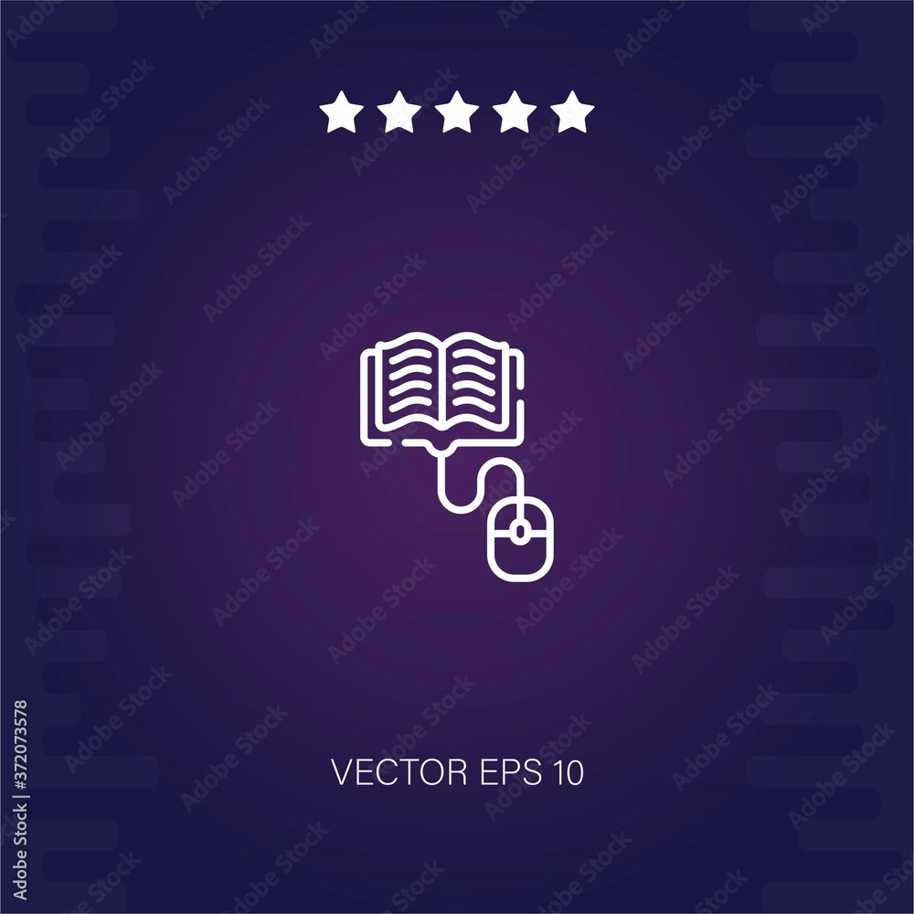 online learning vector icon modern illustration online learning vector icon modern illustration